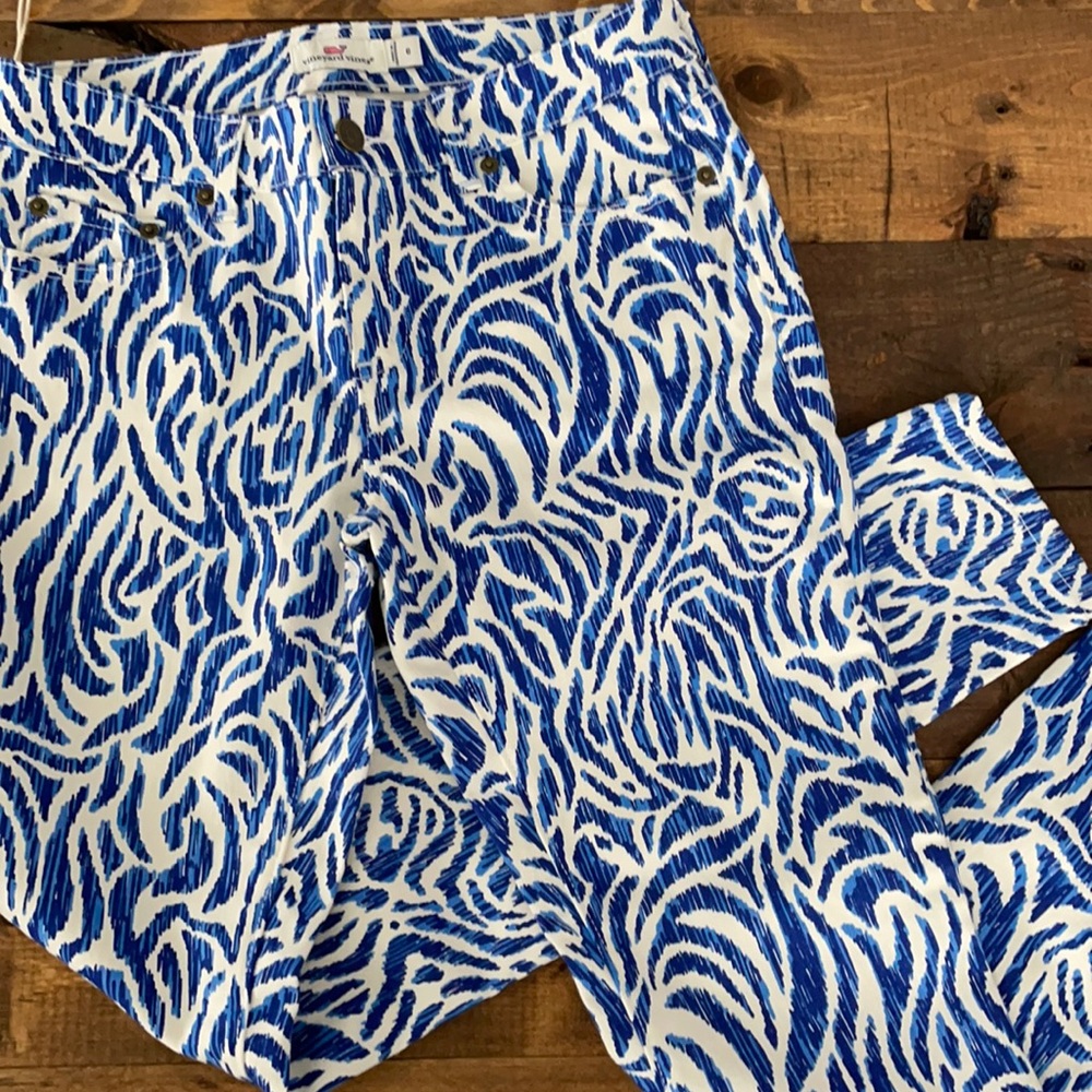 NWT Vineyard Vines Zebra Print Denim Pants